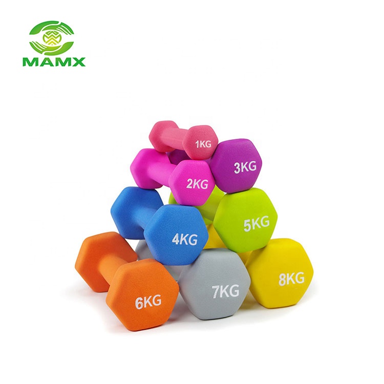 10kg hexagon vinyl home fitness dumbbell colorful best price women use