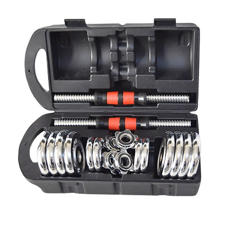 Free Adjustable solid cast iron  elcetroplating combination chrome  dumbbell