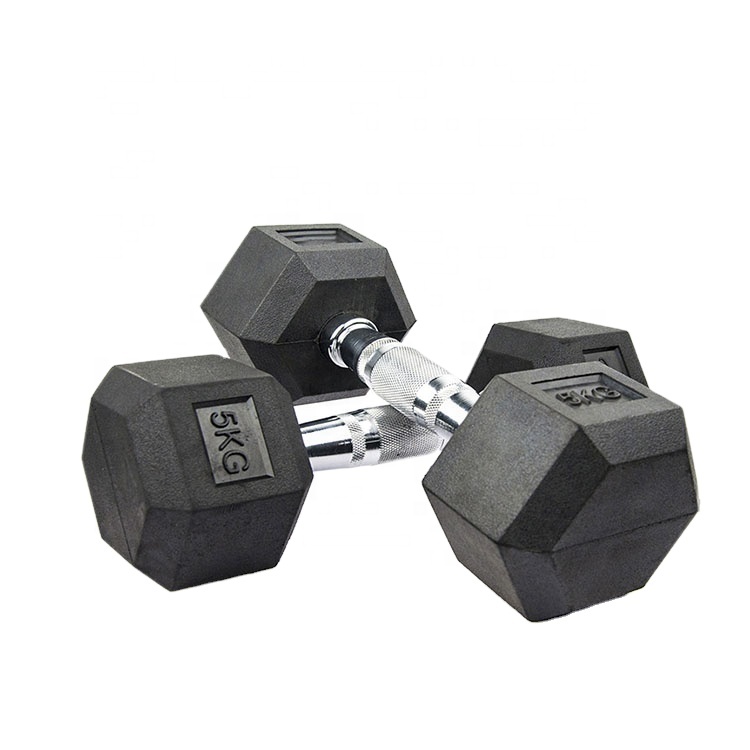 Wholesale Gym High Quality Weight Rubber Coated Hex <a href='/dumbbell/'>Dumbbell</a>s Set