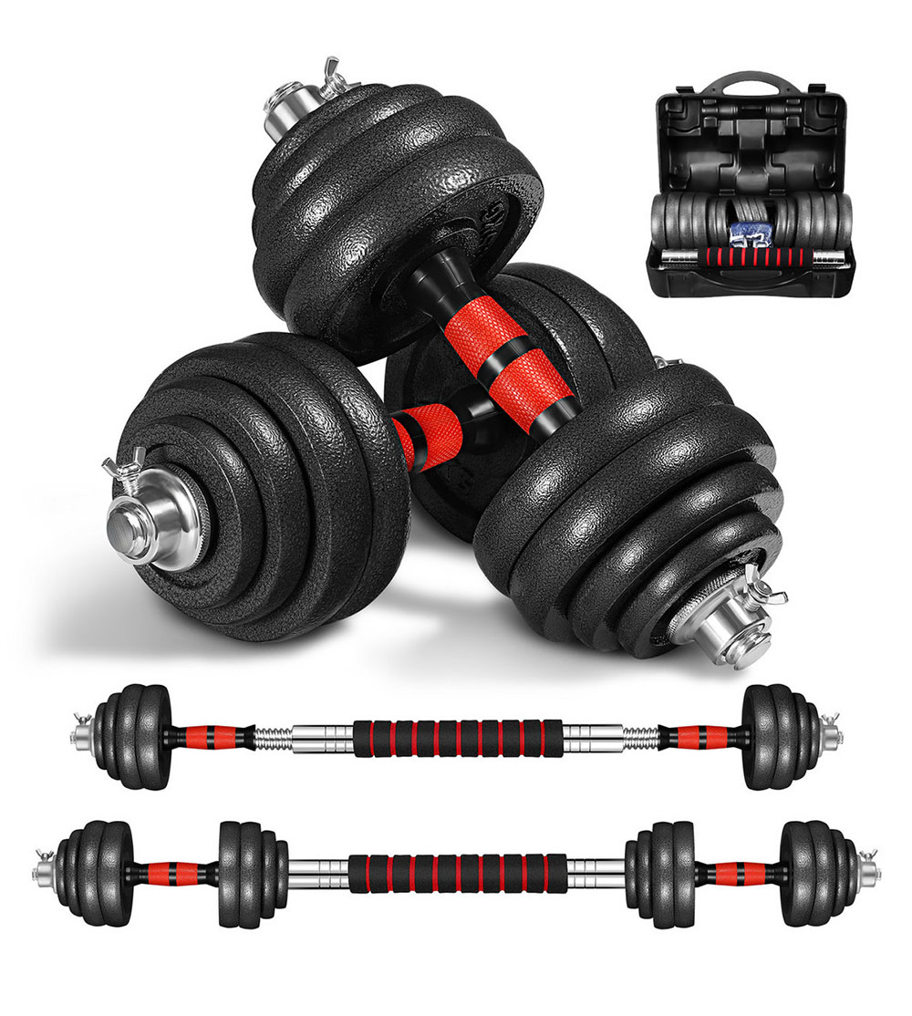 black painting dumbbell set