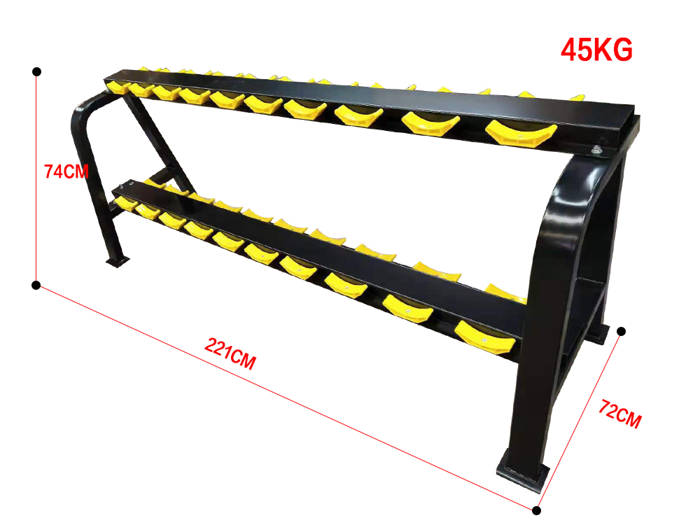 commercial 2 layers dumbbell rack