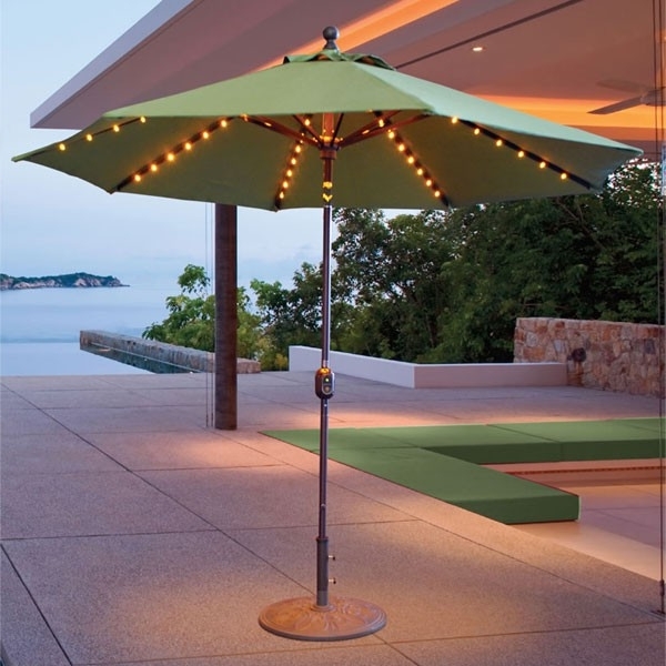 Patio Umbrella With Led Lights  Diavolettolabel Dot Com : Different Patio Umbrella Lights As Your Needs