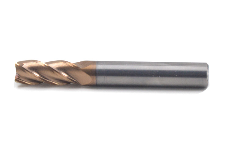 Solid <a href='/carbide/'>Carbide</a> 4 flute flat end mill