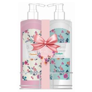 Wholesale holiday gift set 300ml moisture liquid soap hand lotion OEM