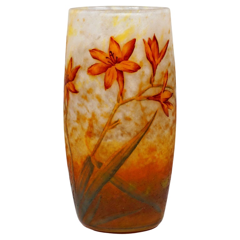 Daum Nancy Cameo Art Glass Vase With Silver Overlay - Jan 04, 2015 | EDEN Fine Antiques Galleries in GA