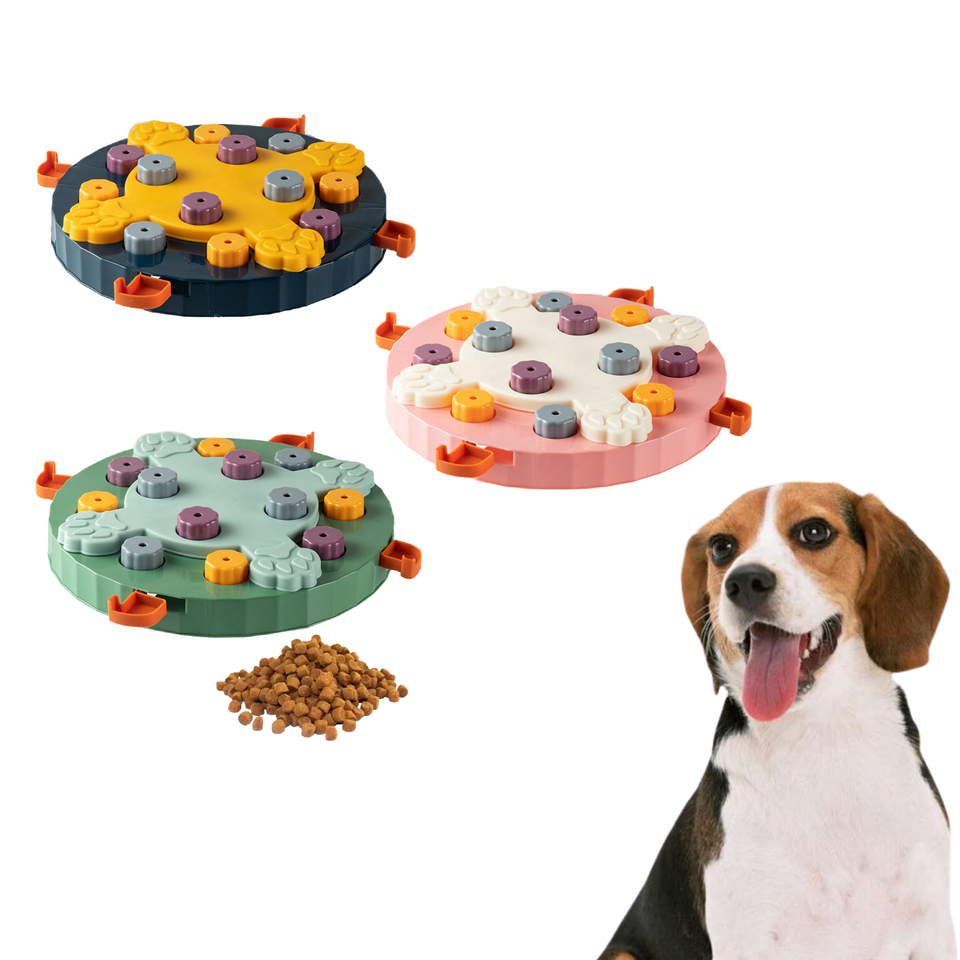Puzzle Toys Pet Food Puzzle Feeder Toys for IQ Training & Mental Enrichment  Dog Cat Treat Puzzle Gift Pack 1pc Fire Orange