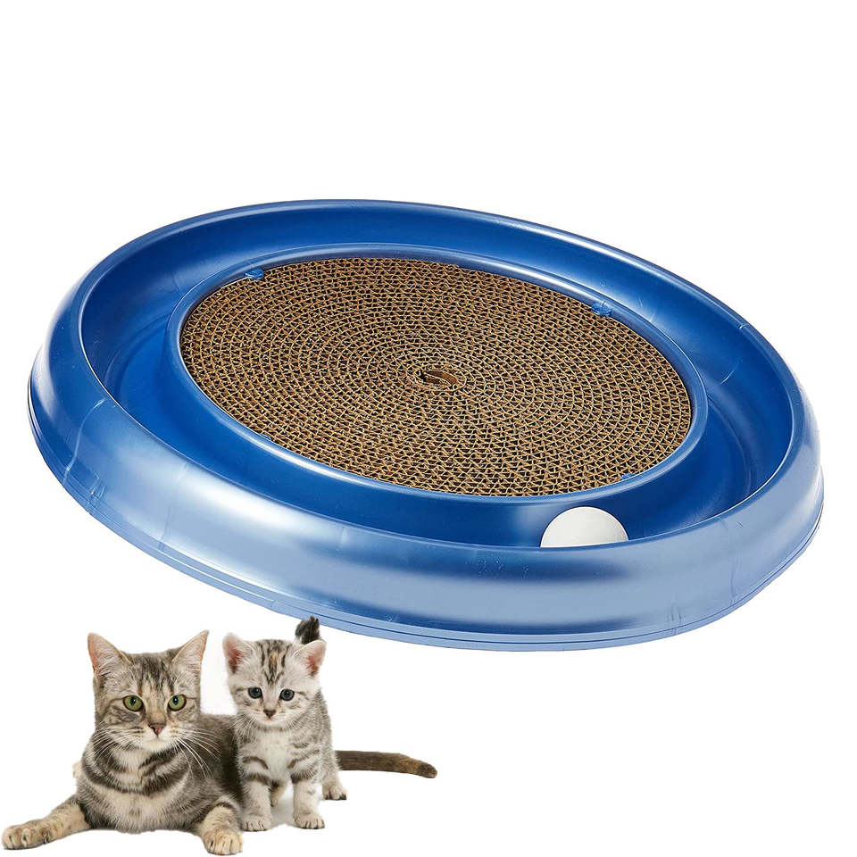 New Design Cat Scratching Board With Ball Interactive Scratcher <a href='/cat-toys/'>Cat Toys</a> Pet Cat Toys