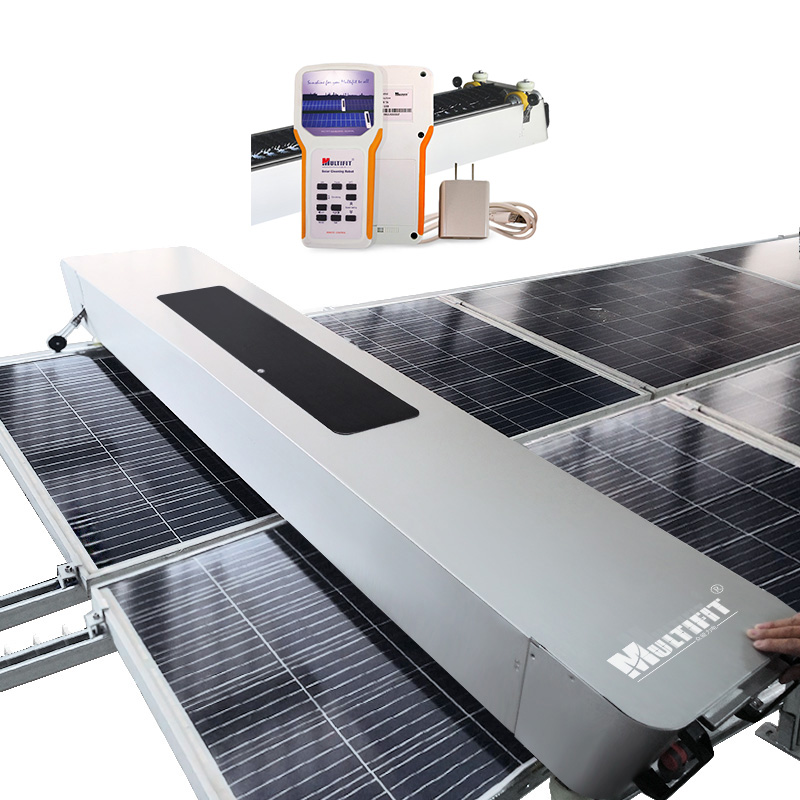 Semi-Automatic Solar Panel Cleaning System Washing Machine With Water Fed Pole Rolling Brush