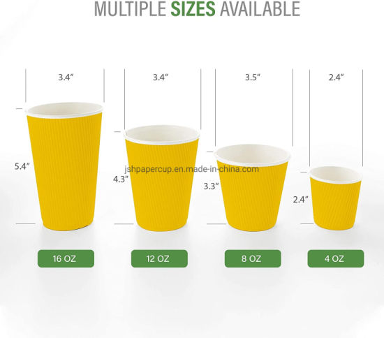 16oz (340ml) NEXTGEN Certified Home Compostable Double Wall Coffee Cups - Disposable Green