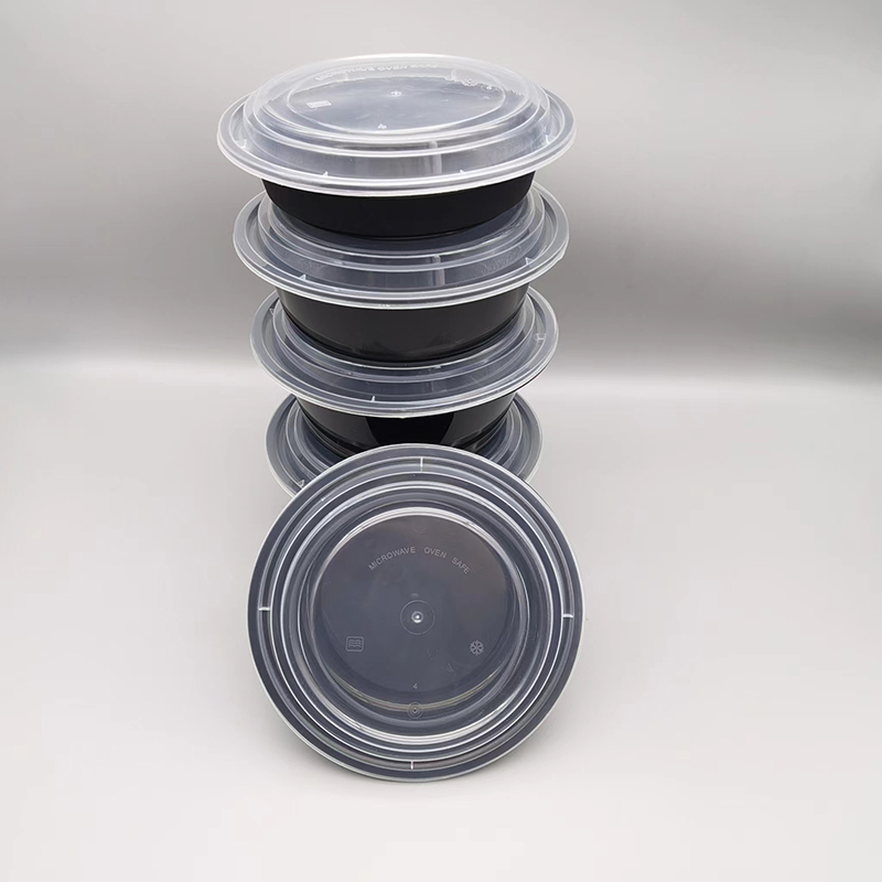 Factory Direct: 24oz Round Disposable Fast Food Containers - American Style PP Plastic