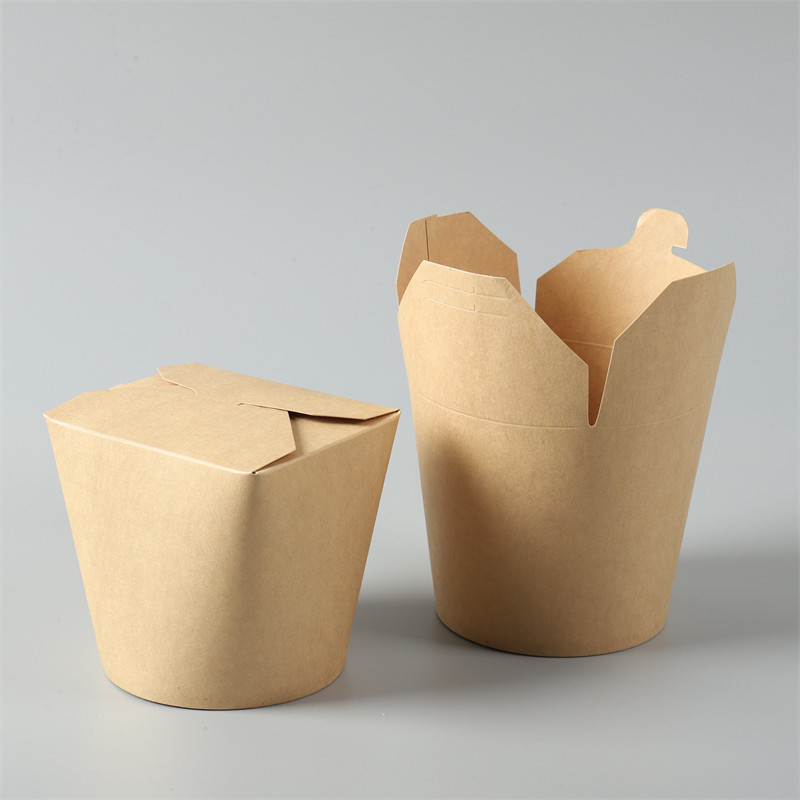 Factory Direct 26oz Kraft Paper Noodle Box l Disposable Box - High Quality Eco-friendly Packaging Solutions!