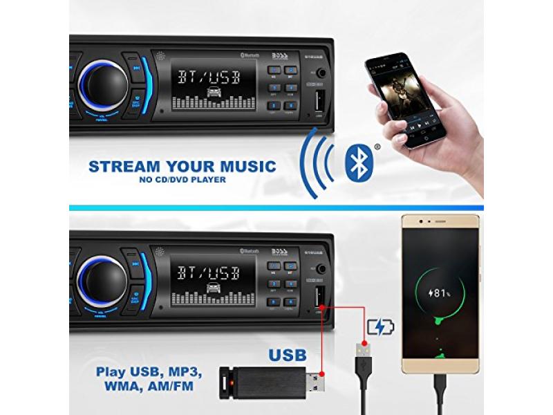 Pioneer Stereo Single DIN Bluetooth In-Dash USB MP3 Auxiliary AM/FM/Digital Media Pandora and Spotify Car Stereo Receiver with Pair of 6.5