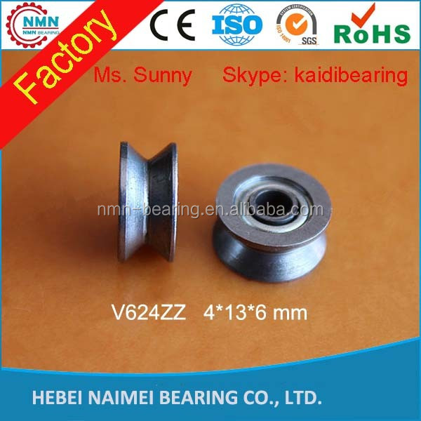 non standard bearing V groove bearing 624ZZ 4*13*6mm V1.5mm V624ZZ
