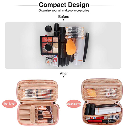 Travel Cosmetic Bag Small Makeup Bags for Women Portable Cosmetic Case Makeup Brush Organzier-8