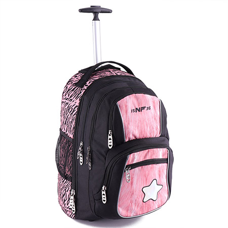 Trolley Large Multi-Compartment School Bag Laptop Backpack for Girl Student (2)