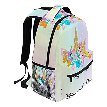 Backpack for Girls Boys Magical Unicorn - School Bookbags Laptop Backpacks Waterproof Travel Daypack (1)