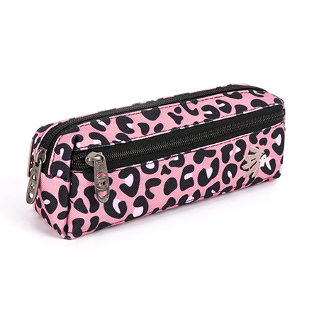 Fashion Pattern Printed Pencil Case with 3-Zipper Compartment for School Students  (5)