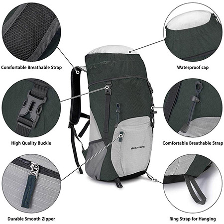 G4Free 40L Rucksack Foldable Hiking Backpack-3