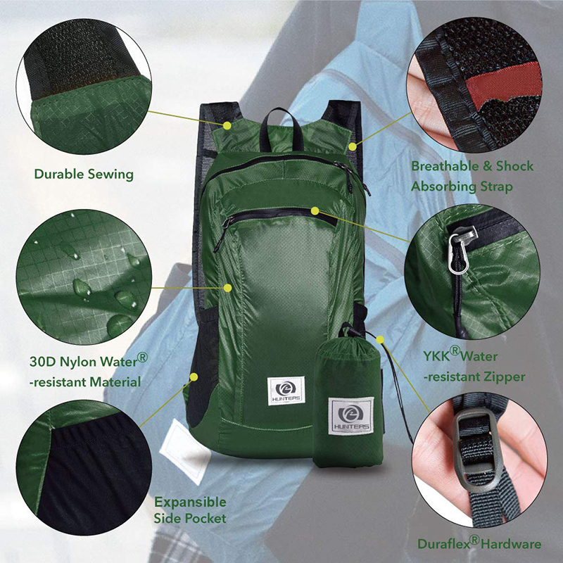 Hiking Daypack,Water Resistant Lightweight Packable Backpack for Travel Camping Outdoor (2)