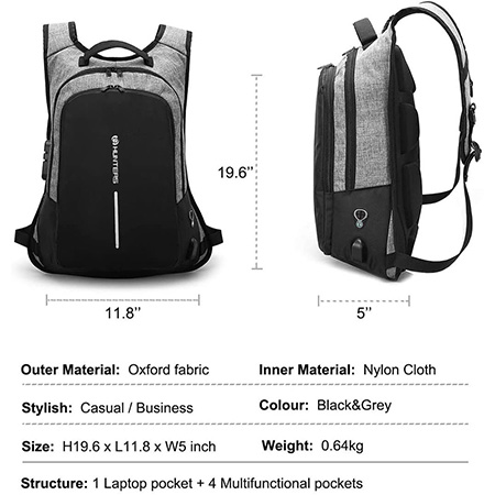 LOSMILE Laptop Backpack,Fits 15B