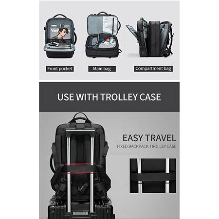 Multifunction Travel Backpack Expansion for Business Male Mochila USB Charging 15.6 Laptop Backpack Large Capacity backpack (2)