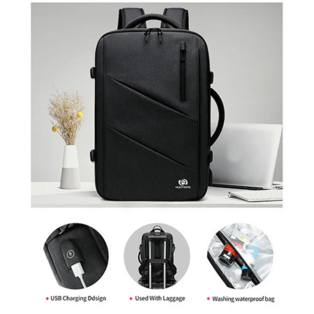 Multifunction Travel Backpack Expansion for Business Male Mochila USB Charging 15.6 Laptop Backpack Large Capacity backpack (3)