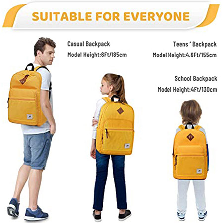 School Backpack Water Resistant Lightweight Casual Backpack for Men Women (2)