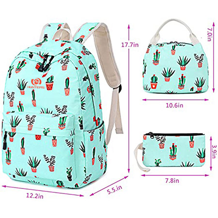 School backpack Teenager Girls Kids School Bags College Bookbag Fits 14 Inch Laptop Bag (6)