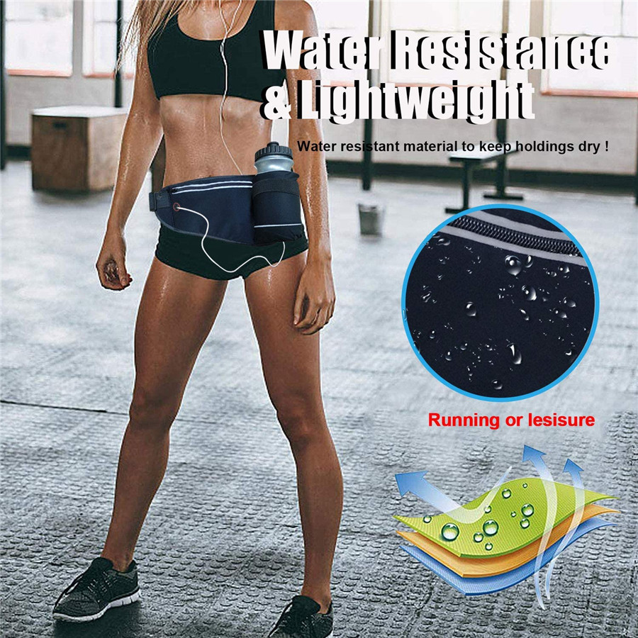 Waterproof Running Belt Water Bottle,Expandable Waist Pack,Sport Fanny Pack Running Pouch ,Phone Holder  6