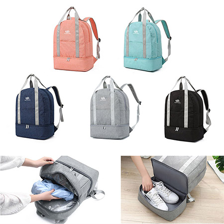 Waterproof sports fitness backpack unisex multi-function dry and wet separation leisure travel backpack (8)