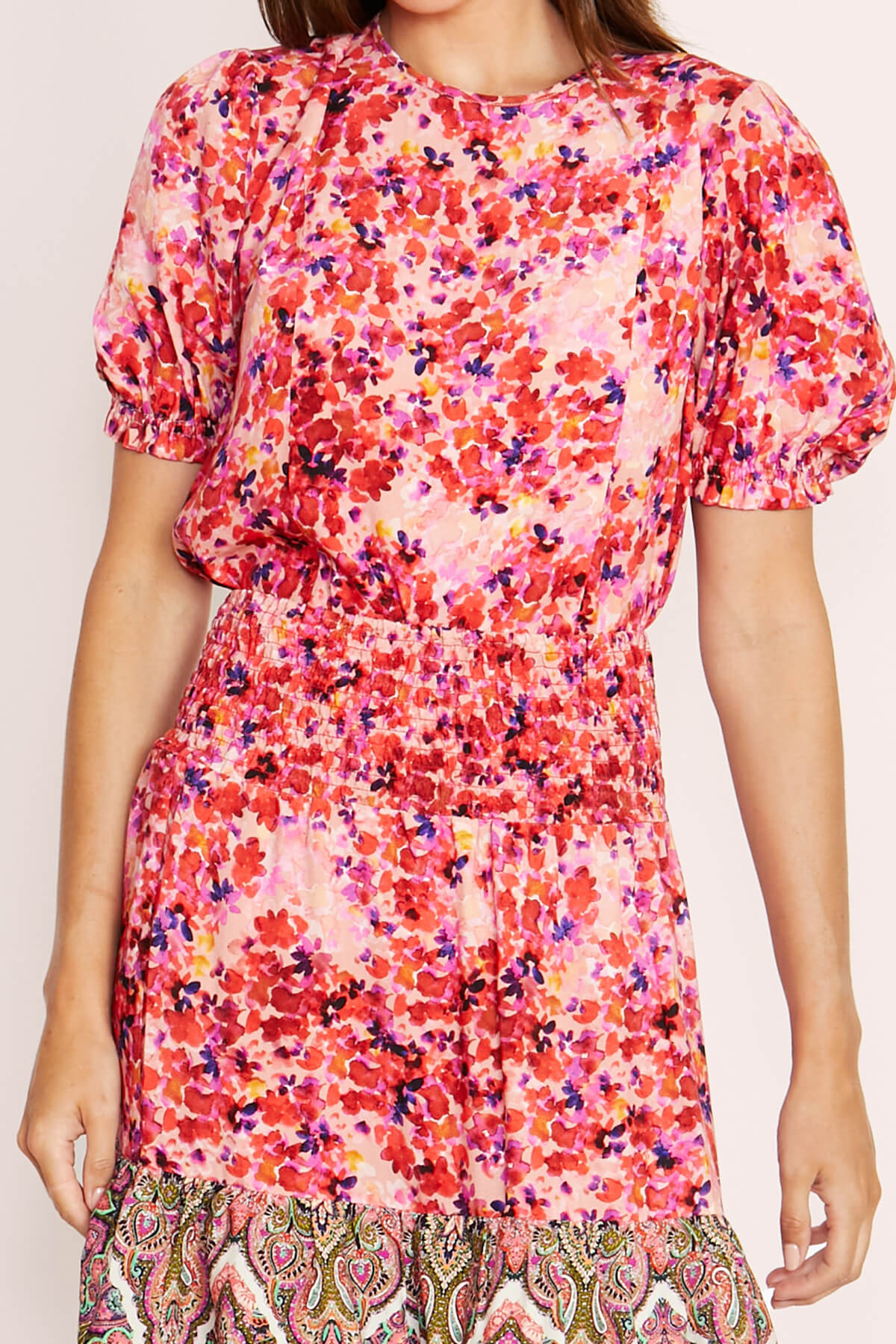 Puff Sleeve Top - Liberty Ragged Robin Green Floral - JACKIE MAGUIRE