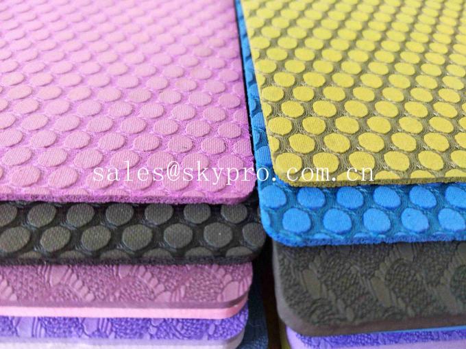 No Smell Custom Print Double Layer EVA Foam Sheet Eco Anti Slip TPE Yoga Mat Colorful 0