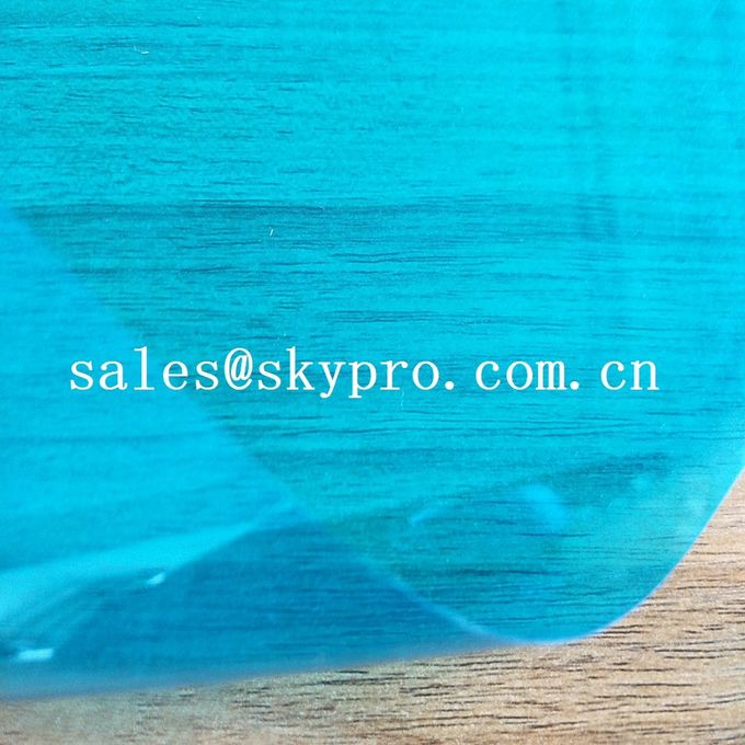 High Density PVC Plastic Sheet Transparent Blue Soft Super Thin Flexible 0