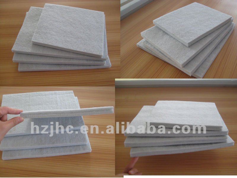 Fire resistant polyester needle punched nonwoven felt for mattress