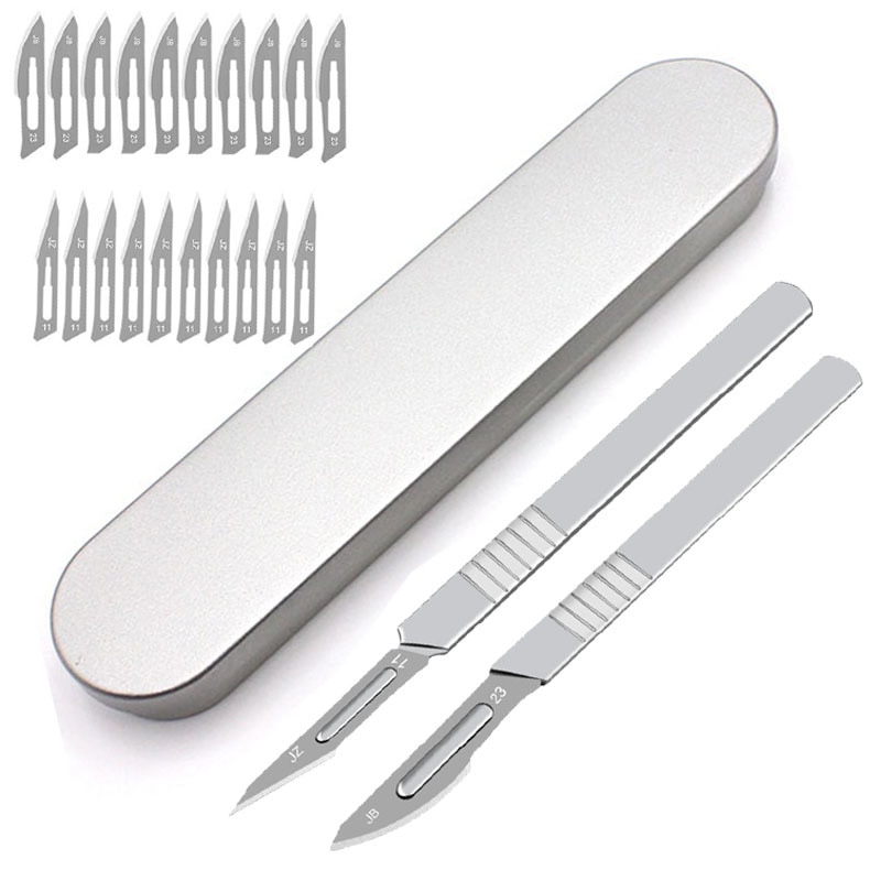 Disposable Scalpel Blades No. 22 with Plastic Handle  Suitable for Dermaplaning, Crafts, Medical/Surgical Instruments/Equipment Pack of 20: Knife | DHgate.com