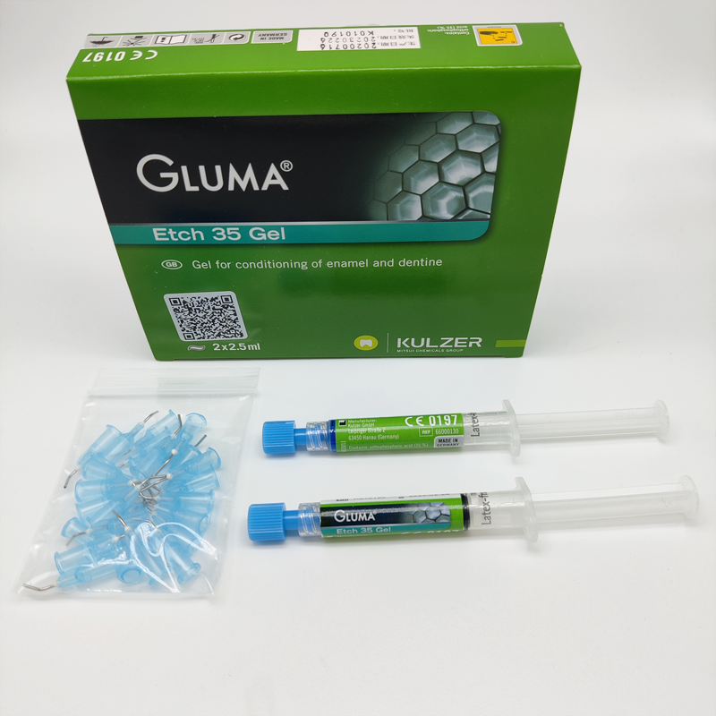 2x2.5ml dental Gluma etch 35 dental etching 35% gel orthodontic medical dental Heraeus etch with 35 gel