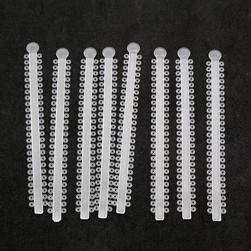 high quality dental orthodontic ligature ties transparent color elastic long type ligature tie