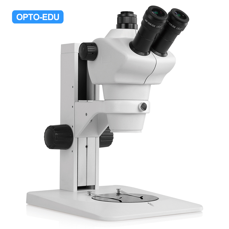 A23.1501-T3 Zoom Stereo <a href='/microscope/'>Microscope</a>, 0.8~5x, Trinocular, Square Stand No Light