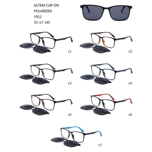 Colorful Oversize Square Ultem Hot Sale Clips On Sunglasses W3551912