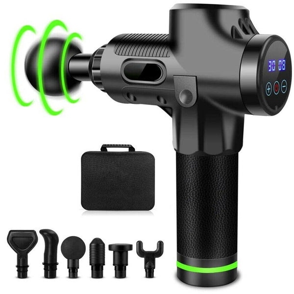 KIATA Massage Gun Deep Tissue Percussion Muscle Massager for Pain Relief, Electric Portable Handheld Gun Massage for Body Back Shoulder Leg, 10 Attachments 6 Speeds for Women Men Athletes Relaxation - Best Tech Market