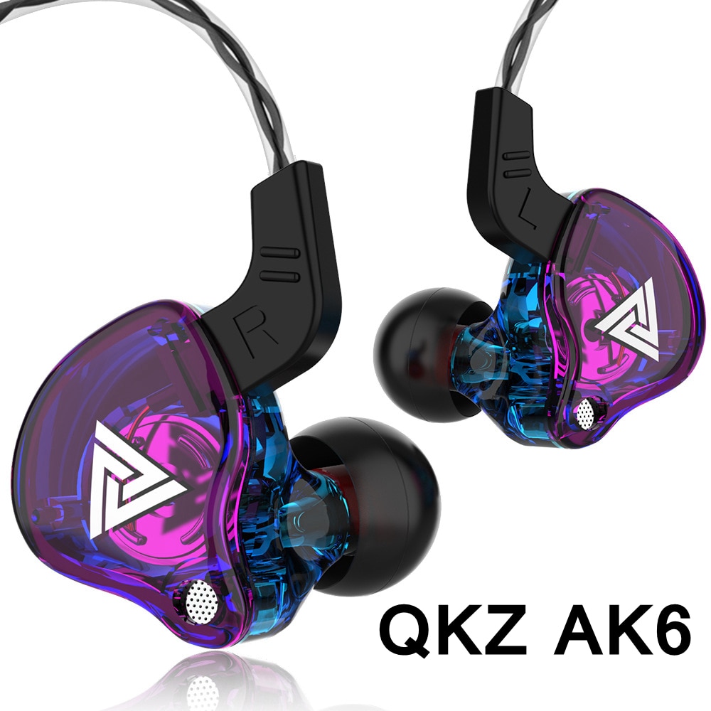 QKZ SK8 3.5mm Wired Headphones Dynamic Music Earphone Ear Hook Sports Headset In-ear Earbuds In-line Control with Mic