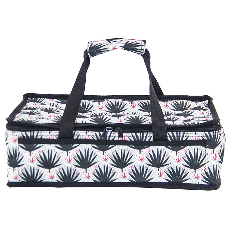 Polyester fabric casserole carrier bag with double handle   