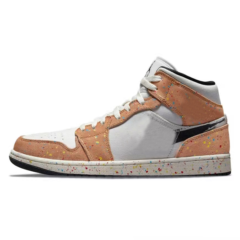 Jordan 1 Mid SE 'Brushstroke Paint Splatter' <a href='/basketball-shoes-colorful/'><a href='/basketball-shoes/'>Basketball Shoes</a> Colorful</a>