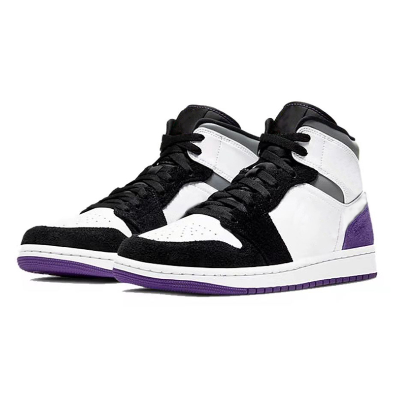 Jordan 1 mid Varsity Purple <a href='/basketball-shoes-low-cut/'><a href='/basketball-shoes/'>Basketball Shoes</a> Low Cut</a>