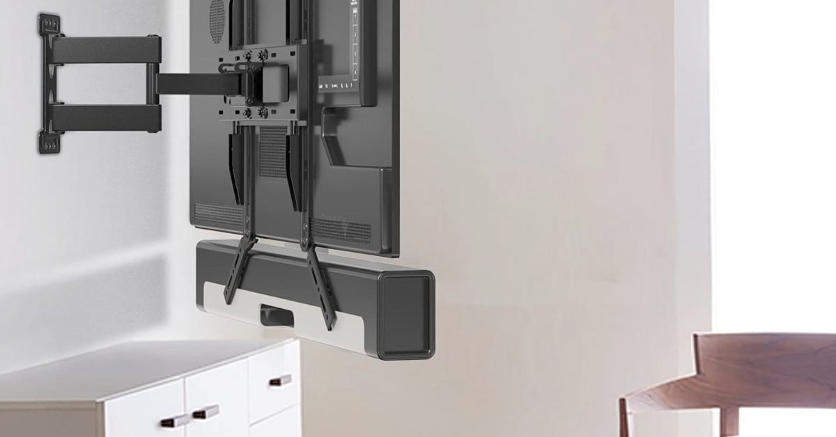 Mount-It! Universal Sound Bar Bracket For Mounting Above
