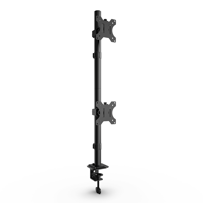 Factory-Made Dual Vertical Monitor Mount: For 17-32 Inch Screens