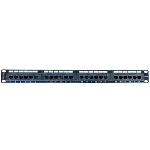 ETS 24-Port CAT6A FTP Shielded 1U Patch Panel 19-Inch Loaded w/Tool-Less Keystone Jacks Rackmount or Wallmount - U-Photo