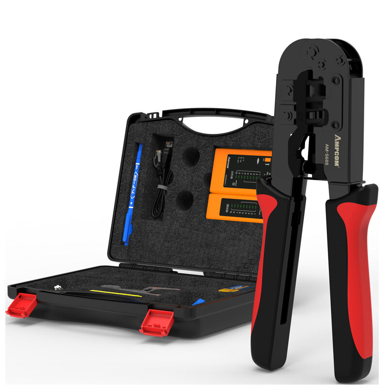 Cat5 Punch Down Portable Network Cable Tester Tools Kits Crimping Stripper Wire Line Detector Best Tool  Fameus