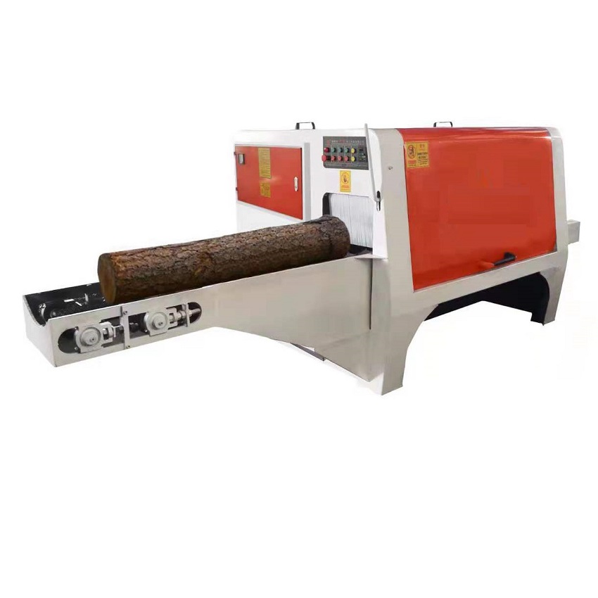 Premium Multi-Blade Circular Round Wood Log Cutting Rip Saw Machine | Factory Direct