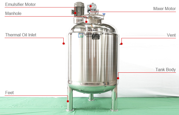 1000L stirring emulsification tank 02